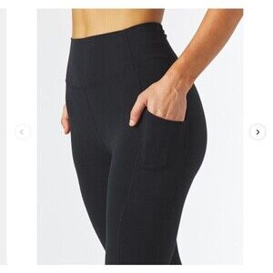 Glyder NWT Black Taper Leggings high waisted with side pockets small